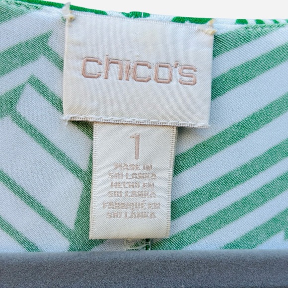 Chico’s Women’s S/M Tropical Palm Maxi Dress With Cascading Cropped Overlay - Picture 14 of 15